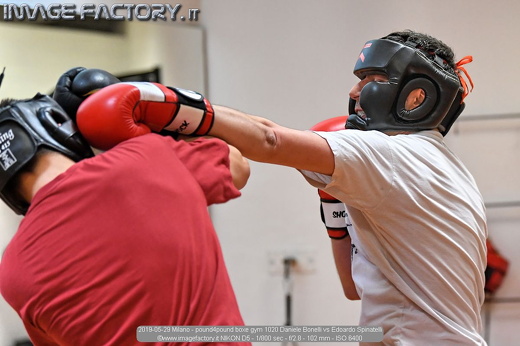 2019-05-29 Milano - pound4pound boxe gym 1020 Daniele Bonelli vs Edoardo Spinatelli